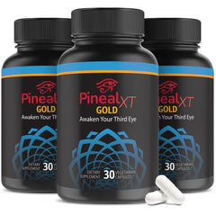 Nutraville Pineal XT Gold bottle on a clean surface suggesting daily pineal support