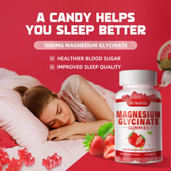 Nutravita Magnesium Glycinate Gummies ingredients panel indicating vitamin blend.