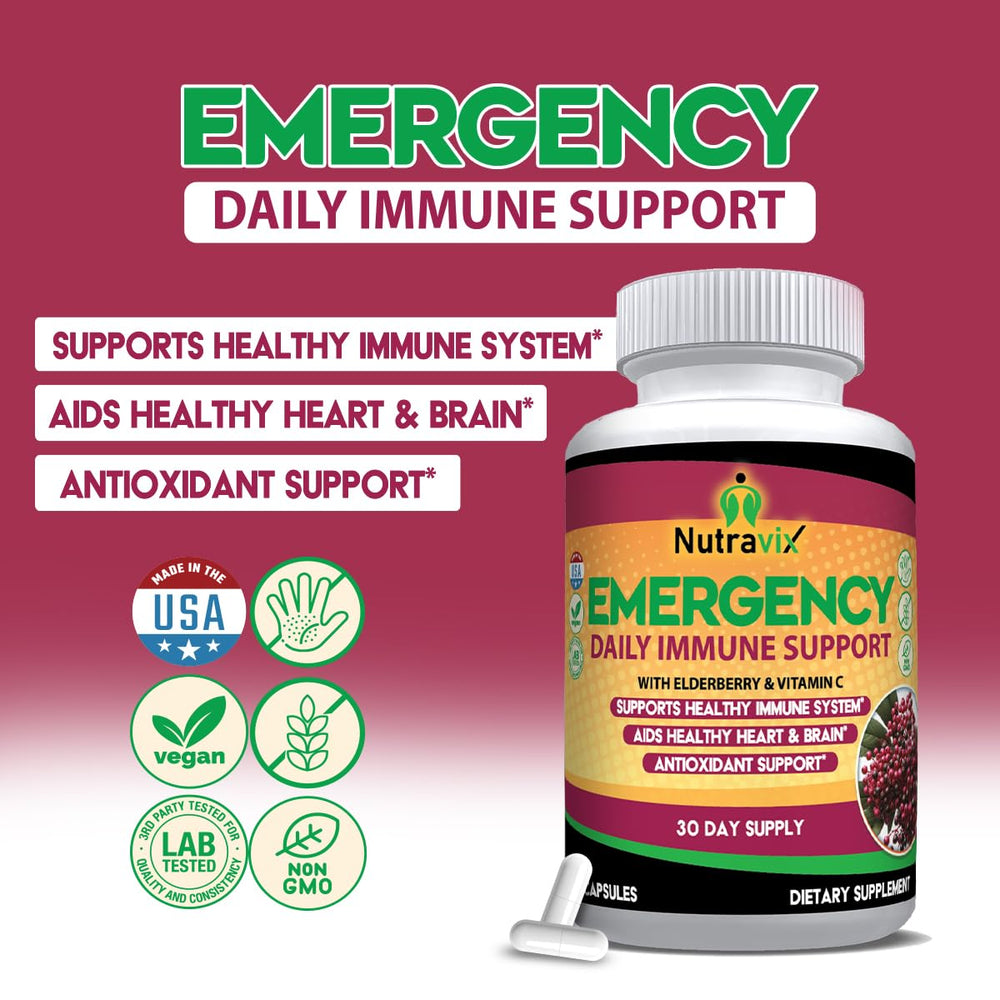 NutraviX immune support with vitamin C and zinc for antioxidant immune function.