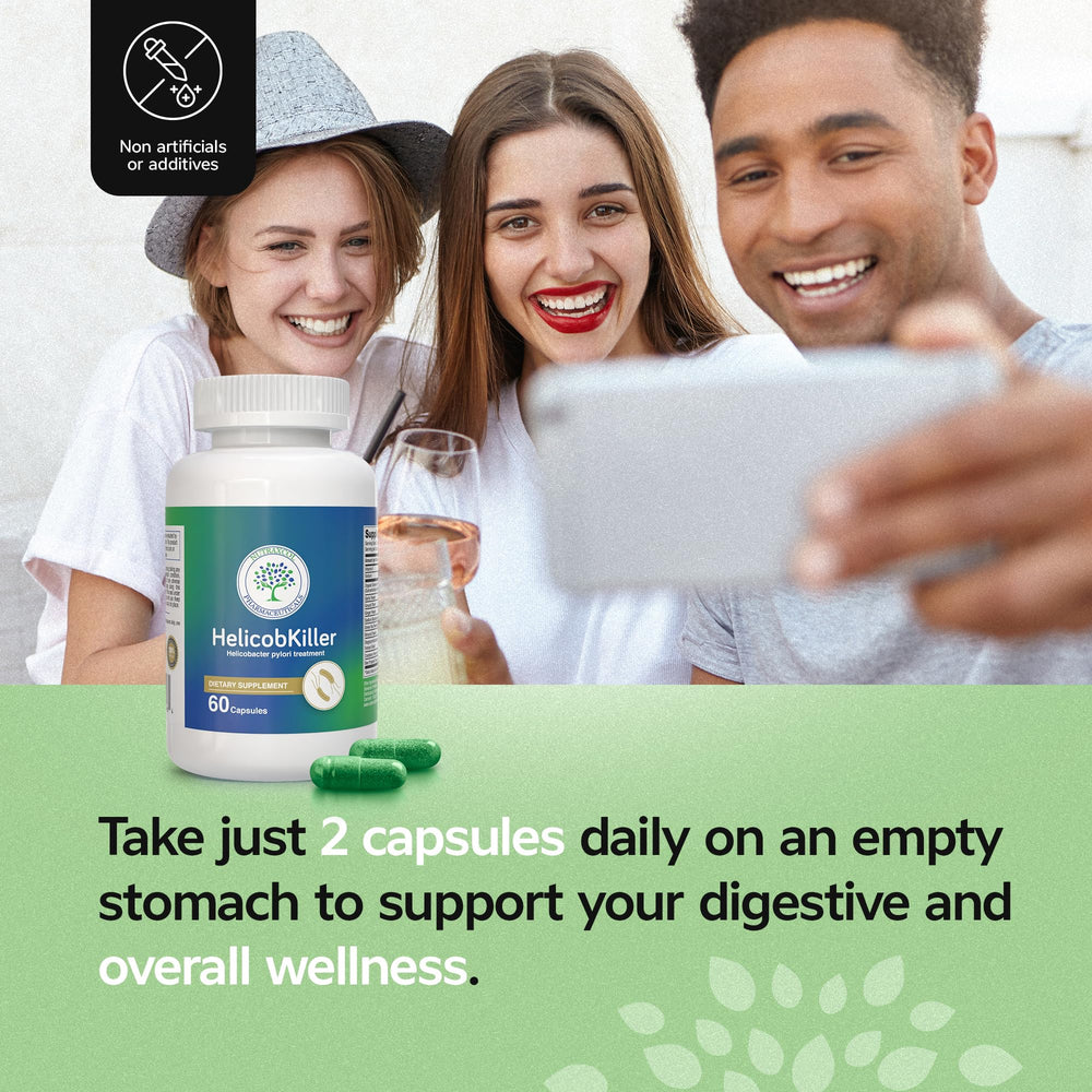 Travel-friendly HELICOBKILLER bottle for on-the-go digestion