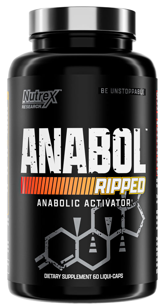 Nutrex Research Anabol Ripped bottle front view for lean muscle support.