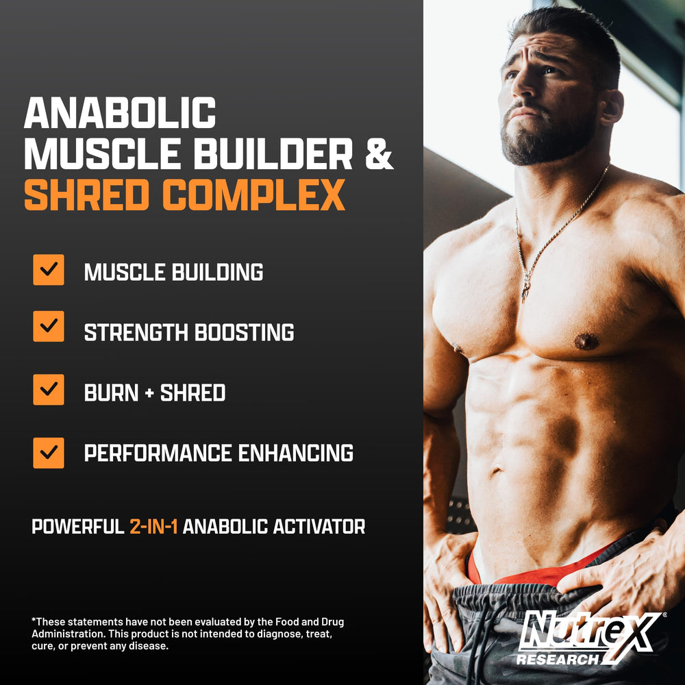 Close-up of Anabol Ripped label showing lean muscle and shredding focus.