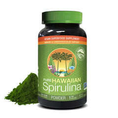 Nutrex Hawaii Spirulina Superfood bottle front showing premium pantry staple for daily greens