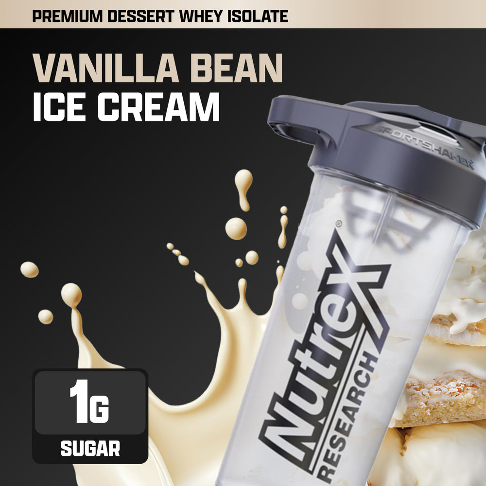 Nutrex IsoFit whey isolate mixability with MCT oil delivers a smooth shake and easy digestion