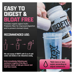 Nutrex IsoFit bottle on a shelf, highlighting lean formulation.