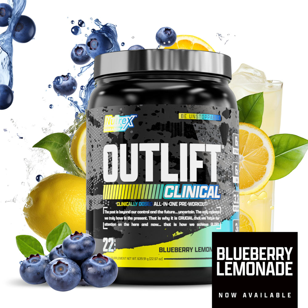 Nutrex Outlift pre-workout mix in glass shows smooth texture and quick blend.