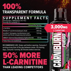 Pre-workout shot of Carniburn Liquid suggesting stimulant-free energy