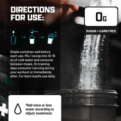 BCAAs and leucine shown as part of Nutrex EAA Hydration formula