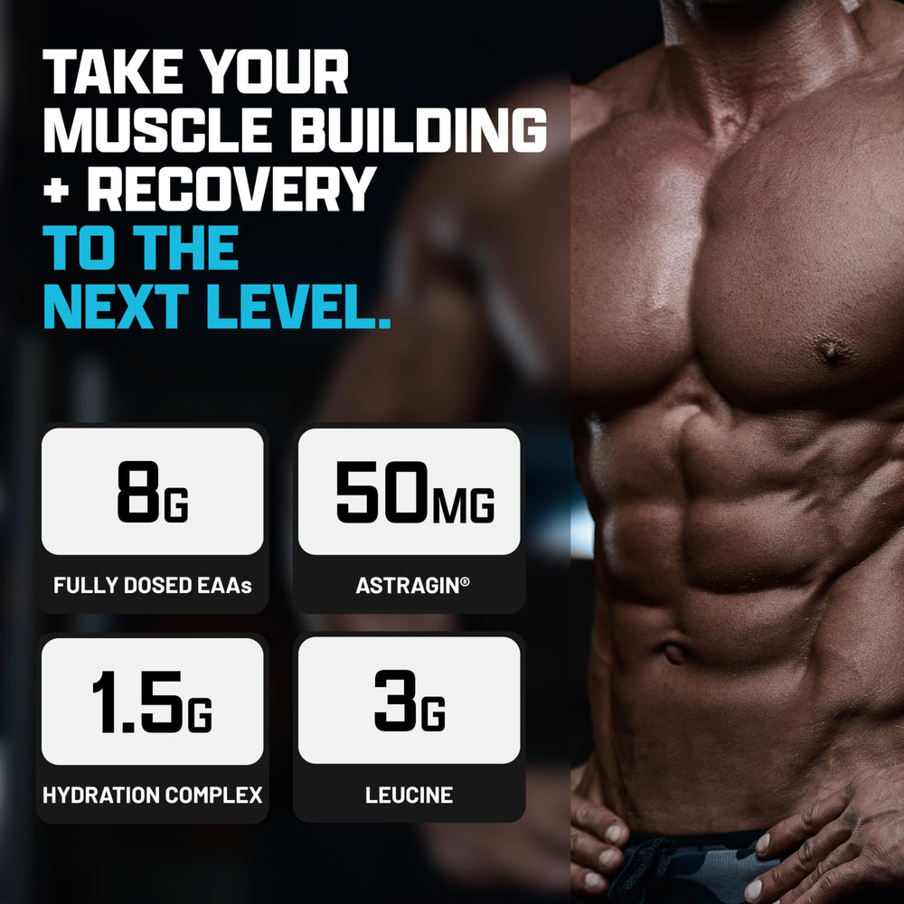 Hydration blend with electrolytes and minerals in Nutrex EAA Hydration glass