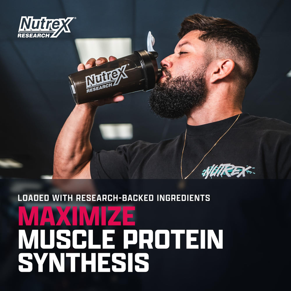 Nutrex Research EAA Hydration fruit punch glass with chilled drink after training.