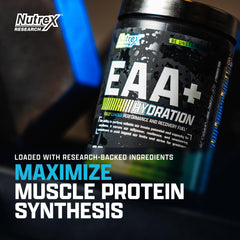 Scoop of Nutrex EAA Hydration ready to mix for intra-workout use