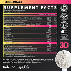 Nutrex EAA Hydration serving directions with water and shaker for easy post-workout mixing.