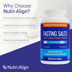 Nutri-Align Fasting Salts label view with clear ingredient details.