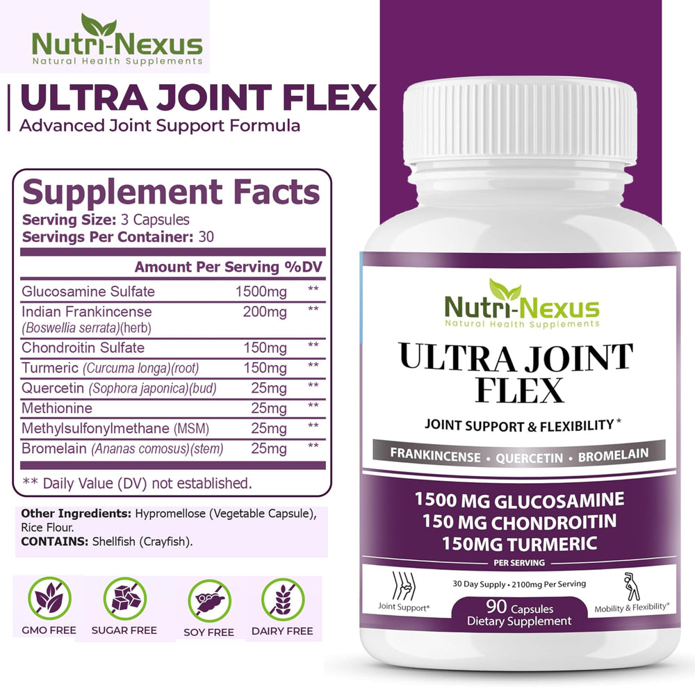 NUTRI-NEXUS turmeric-curcumin formulation visual highlighting ingredient focus.