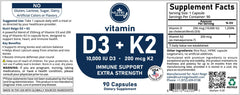 Nutri Reign D3 + K2 capsules being taken with meal.