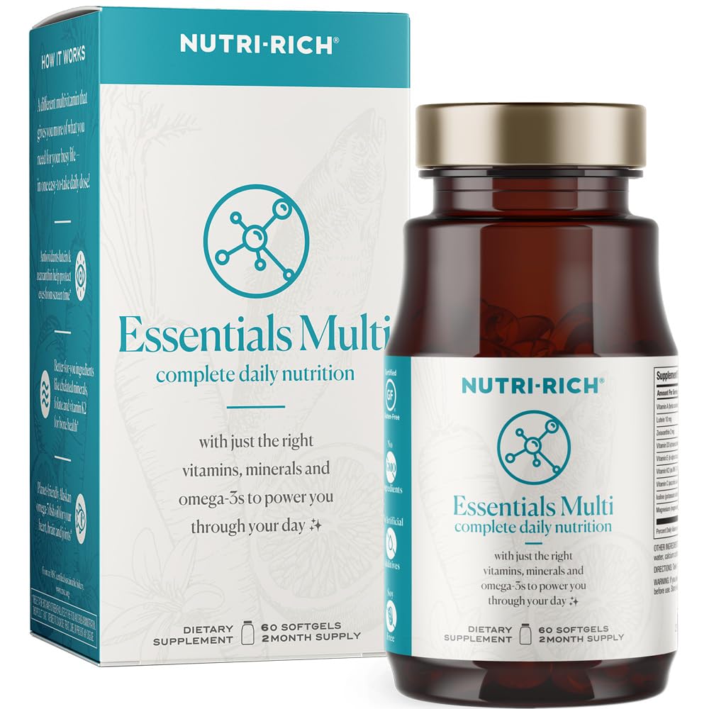Nutri-Rich Essentials Multi bottle front view highlighting daily energy support