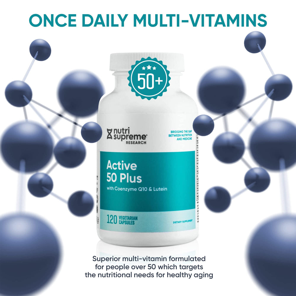 Alpha-lipoic acid and turmeric in Nutri-Supreme Active 50 Plus for antioxidant nutrition.