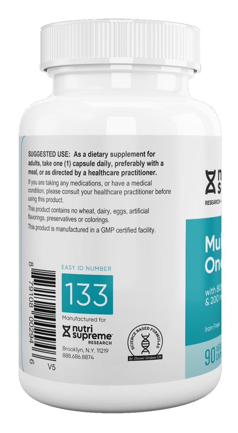Nutri-Supreme Research multivitamin capsules close-up showing soft capsules