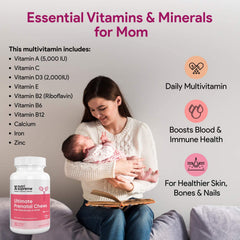 Nutri Supreme Prenatal box with chews conveys complete prenatal multivitamin convenience.