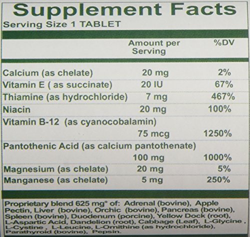 Nutri-West Core Level Adrenal 120 label clearly shows product name and dosage