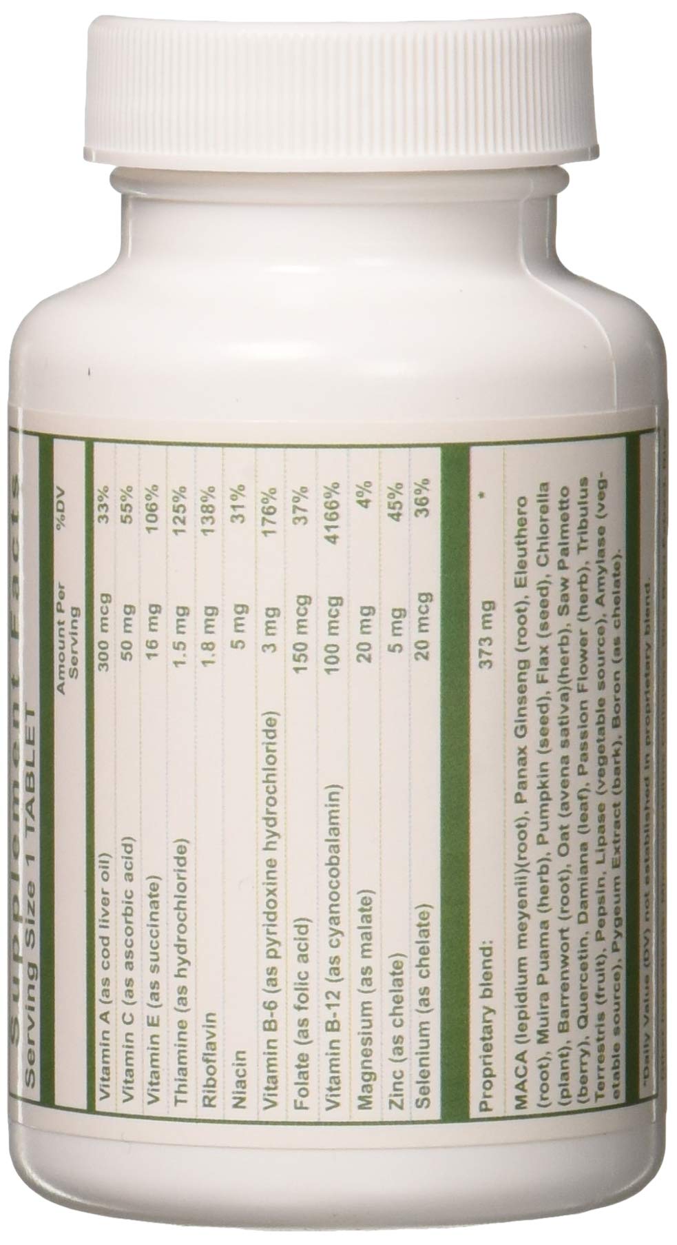 Nutri-West Total Male label close-up shows product identity and origin.