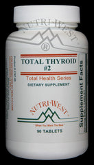 Nutri-West Total Thyroid 2 bottle for convenient daily thyroid-support tablets.