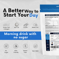 Nutri11 NutriBreakfast chocolate scoop for easy measuring.