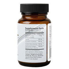 Nutricel glycine NAC methylene blue capsules highlighting added amino acids.