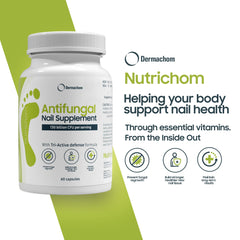 Nutrichom probiotic fungal nail cleanser capsules help support nail health from within.