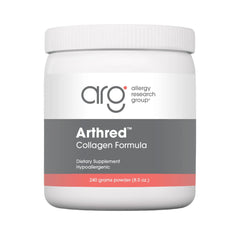Nutricology Arthred collagen powder in a jar ready for daily skin and joint support.