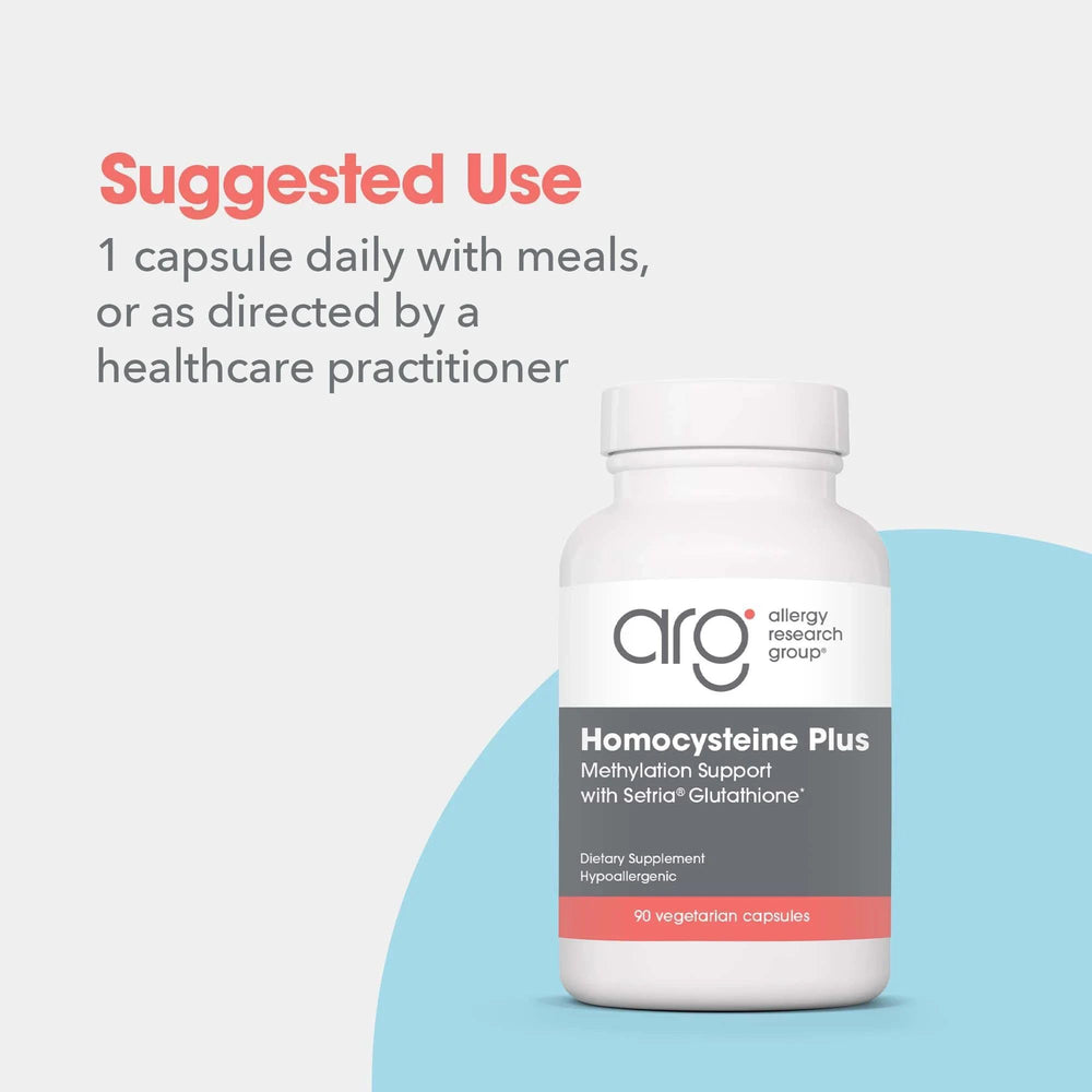 Nutricology Homocysteine Plus Setria Glutathione label indicating antioxidant protection