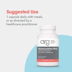 Nutricology Homocysteine Plus Setria Glutathione label indicating antioxidant protection