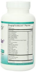 Nutricology Multi-Vi-Min label detail showing copper and iron absence