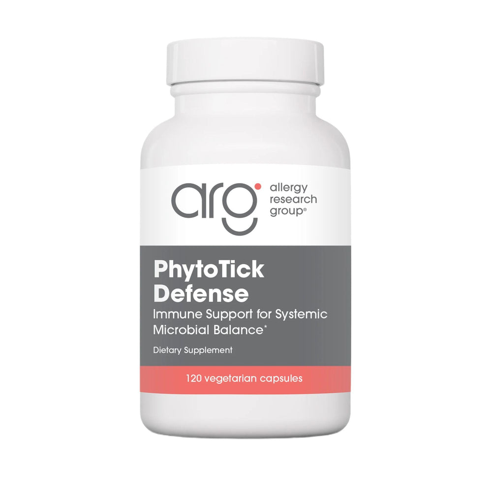 Nutricology Phyto Tick Defense bottle showing mushroom complex for immune support.