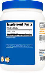 Nutricost ascorbic acid powder packaging highlighting quality and care