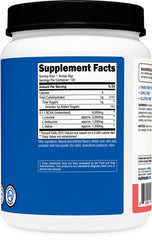 Nutricost BCAA Powder label showing gluten-free and non-GMO quality.