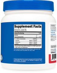 Nutricost BCAA Powder Strawberry Kiwi mixed in glass for a refreshing drink