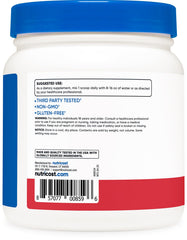Nutricost BCAA Powder packaging front highlights gluten-free and Non-GMO