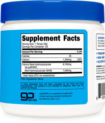 Nutricost Calcium BHB GMP-certified facility badge signaling quality assurance
