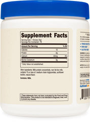 Nutricost colostrum powder GMP facility badge signaling safety and quality.