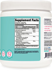 Glass of water with Nutricost creatine powder dissolving