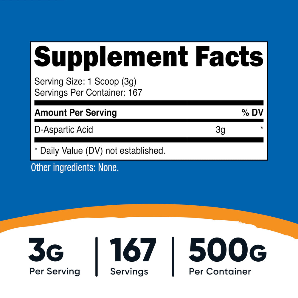 Nutricost DAA powder scoop included for accurate serving