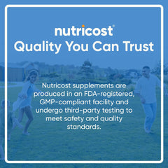 Nutricost Glutathione capsules daily-use bottle on nightstand.