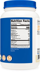 Nutricost Grass-Fed Whey Vanilla label highlights purity and certifications