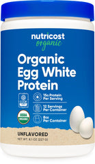 Nutricost Organic Egg White Protein bottle front view for shakes