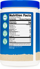 Packaging of Nutricost Organic Egg White Protein highlighting organic and GMO-free ingredients