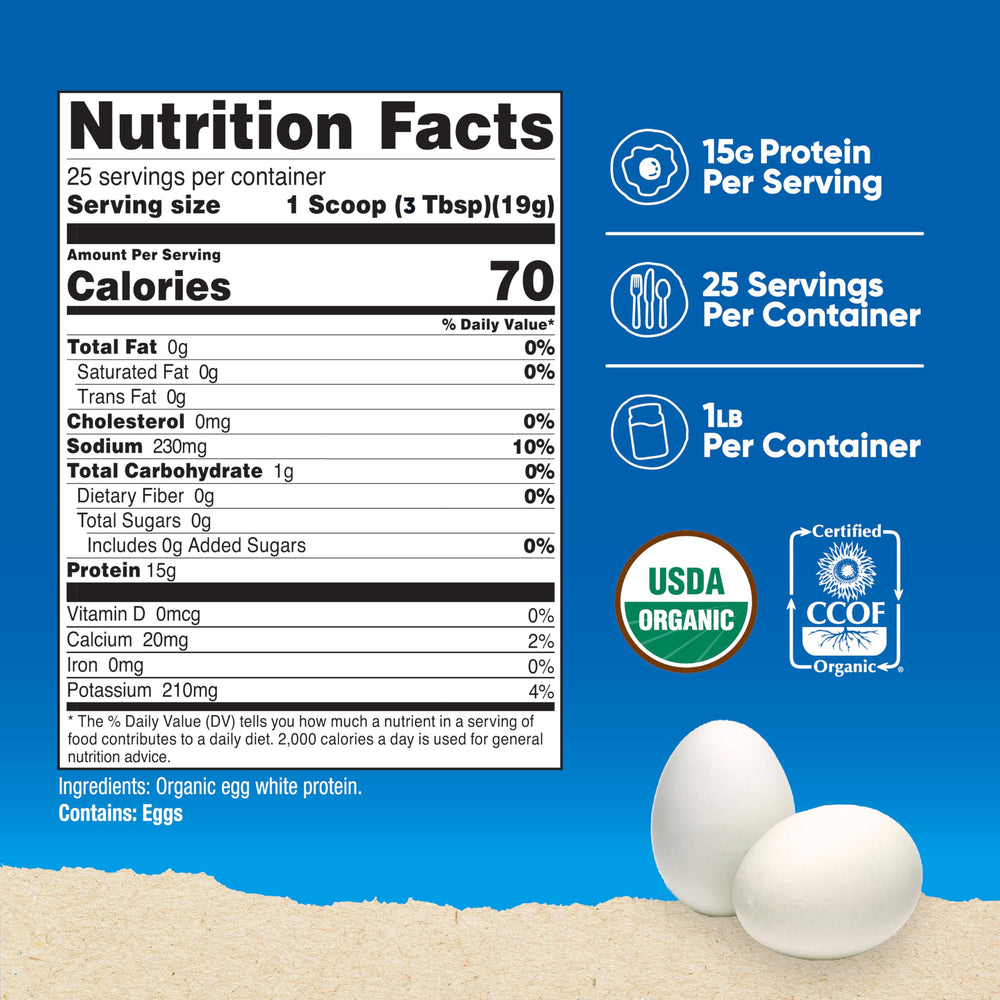 Nutricost Egg White Protein scoop ready for precise serving