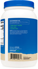 Nutricost Organic Pea Protein Powder Chocolate, nutrition panel shows 20 g per scoop