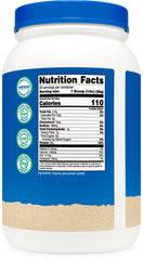 Nutricost Organic Pea Protein Powder in a glass shaker ready for creamy smoothies