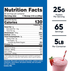 Nutricost Whey Concentrate Strawberry Milkshake pour shows quick post-workout nutrition with strawberry flavor.